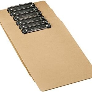 Amazon Basics Hardboard Office Clipboard, 6-Pack, Brown