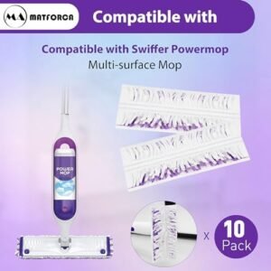 10 Pack Disposable Power Mop Pads Refills for PowerMop Multi-Surface Replacement Mopping Refills Pads