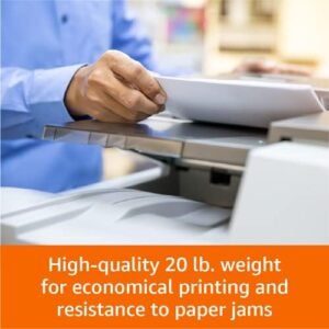 Amazon Basics Multipurpose Copy Printer Paper, 8.5" x 11", 20 lb, 3 Reams, 1500 Sheets, 92 Bright, White  Office Products