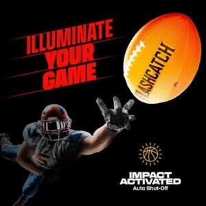 Light Up Football - Glow in the Dark Ball - NO 6 - Outdoor Sports Birthday Gifts for Boys 8-15+ Year Old - Kids Teenage Youth Easter Gift Ideas Activity - Boy Toys Stuff Ages 8 9 10 11 12 13 14 15  Toys & Games