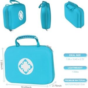 299Pcs Car First Aid Kit for Home Camping Travel Essentials First Aid Blue Bag Emegency Supplies Household Items for College Students YIDERBO