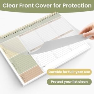 Weekly To Do List Notepad with 52 Undated Sheets（8.5"×11"）- Undated Weekly Planner Notepad for Office Desk Accessories and Supplies - Forest Shades