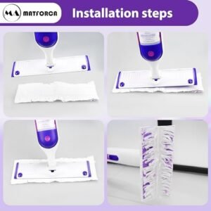 10 Pack Disposable Power Mop Pads Refills for PowerMop Multi-Surface Replacement Mopping Refills Pads