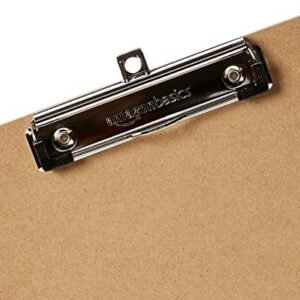 Amazon Basics Hardboard Office Clipboard, 6-Pack, Brown
