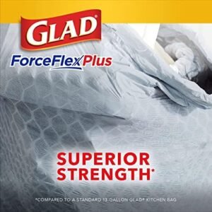 Glad ForceFlex MaxStrength with Clorox Trash Bags, 13 Gal, Mountain Air, 90 Ct, Pack May Vary
