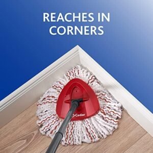 O-Cedar EasyWring Deep Clean Refill (4-Pack) Microfiber Mop Refill Compatible with O-Cedar EasyWring Spin Mop & Bucket System