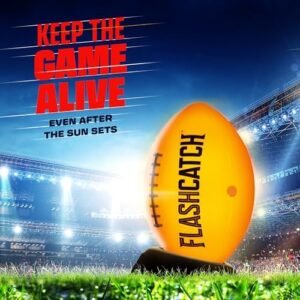 Light Up Football - Glow in the Dark Ball - NO 6 - Outdoor Sports Birthday Gifts for Boys 8-15+ Year Old - Kids Teenage Youth Easter Gift Ideas Activity - Boy Toys Stuff Ages 8 9 10 11 12 13 14 15  Toys & Games