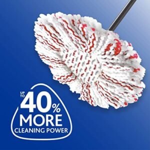 O-Cedar EasyWring Deep Clean Refill (4-Pack) Microfiber Mop Refill Compatible with O-Cedar EasyWring Spin Mop & Bucket System