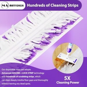 10 Pack Disposable Power Mop Pads Refills for PowerMop Multi-Surface Replacement Mopping Refills Pads