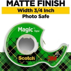 Scotch Magic Tape, Invisible, Home Office Supplies and Back to School Supplies for College and Classrooms, 6 Rolls with 6 Dispensers