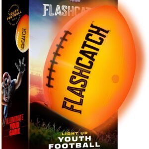 Light Up Football - Glow in the Dark Ball - NO 6 - Outdoor Sports Birthday Gifts for Boys 8-15+ Year Old - Kids Teenage Youth Easter Gift Ideas Activity - Boy Toys Stuff Ages 8 9 10 11 12 13 14 15  Toys & Games